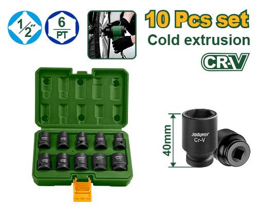 10PCS 1/2 jeu de douilles à impact