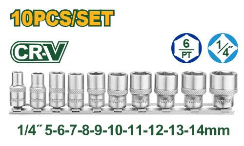 Jeu de douilles 1/4" 10Pcs